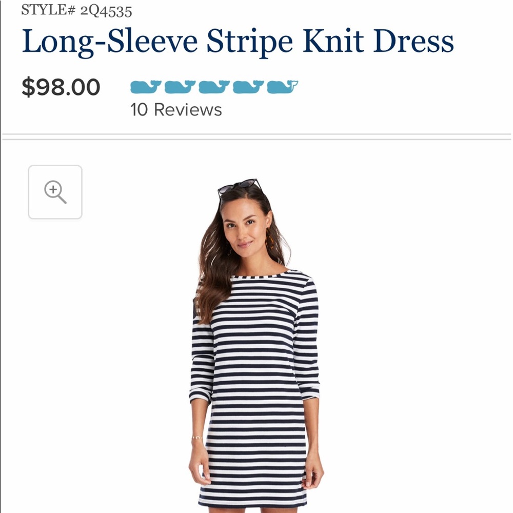 Vineyard Vines: Long-Sleeve Stripe Knit Dress